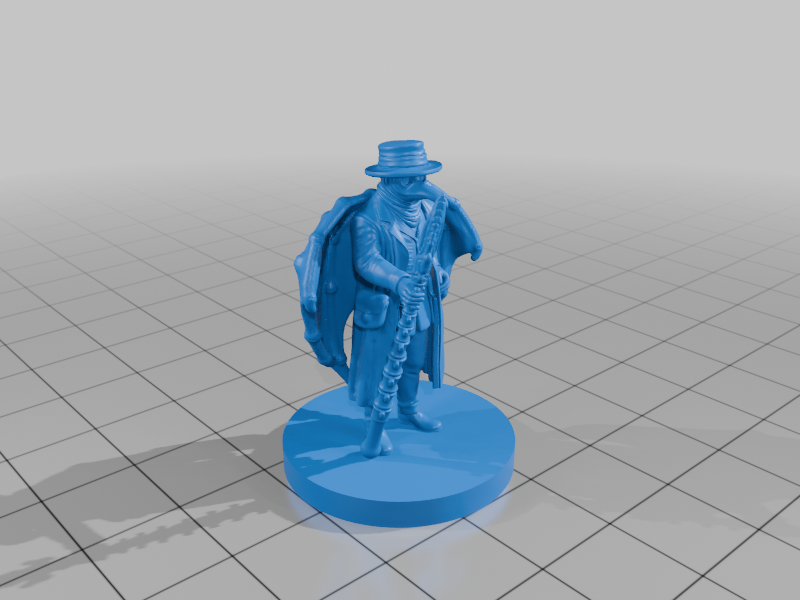 artistic statue STL-digital art figurines_Cleric - Plague Doctor