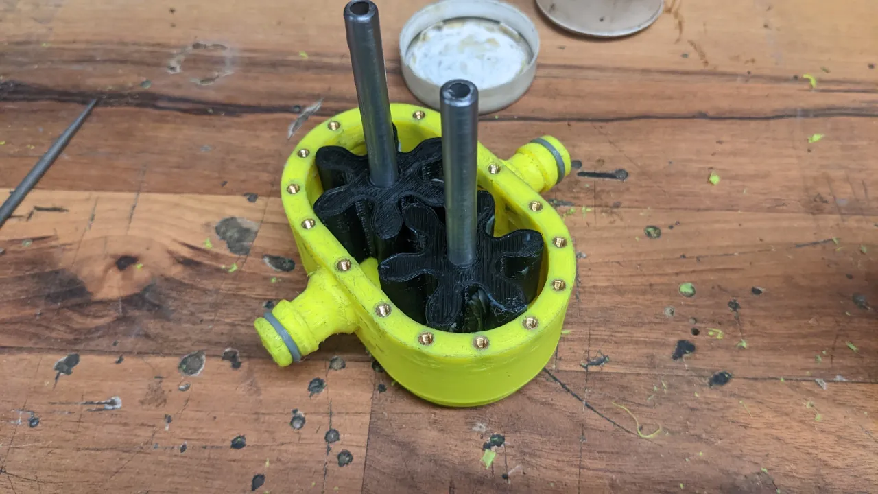 functional 3D components-engineering 3D print models_Drill gear pump 