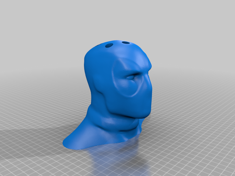 wearable gadgets STL-fantasy costume parts_Deadpool Bust Pen Holder