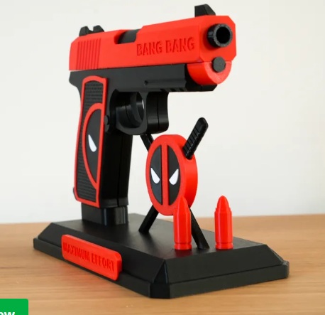 wearable gadgets STL-fantasy costume parts_Deadpool Gun