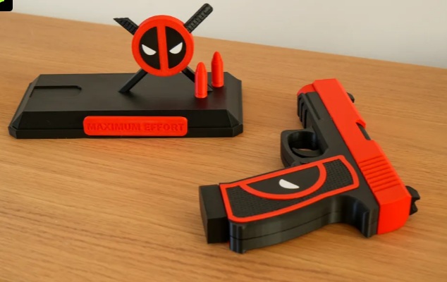 wearable gadgets STL-fantasy costume parts_Deadpool Gun