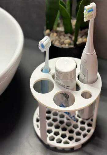 functional 3D components-engineering 3D print models_3D-Printed Toothbrush Stand