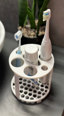 functional 3D components-engineering 3D print models_3D-Printed Toothbrush Stand