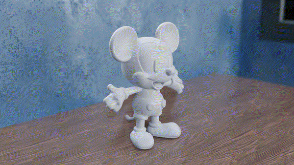 artistic statue STL-digital art figurines_Mickey Mouse Inspired Miniature Statue