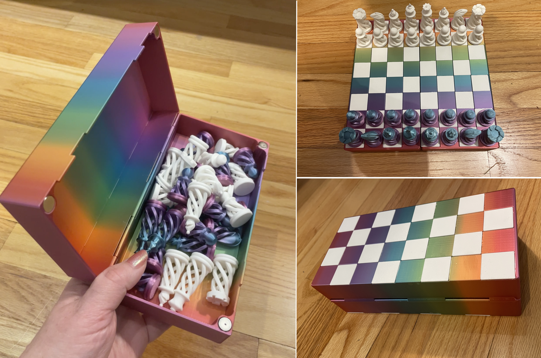 tabletop game accessories-custom dice STL_Chessboard Storage Box