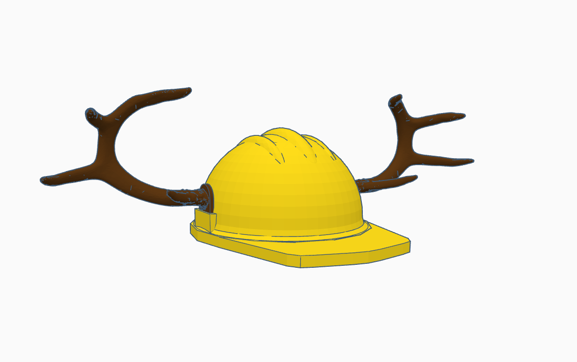 functional 3D components-engineering 3D print models_Hard Hat Antler Horns