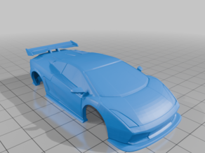 custom automotive 3D models-3D printable vehicle accessories_Lamborghini Gallardo Style Super Car – 1:24 Scale