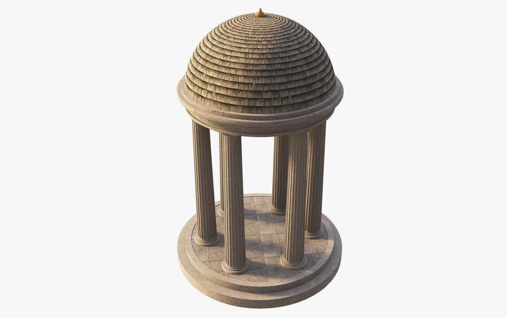 wearable gadgets STL-fantasy costume parts_Monopteros Temple Agora – Detailed 3D Model