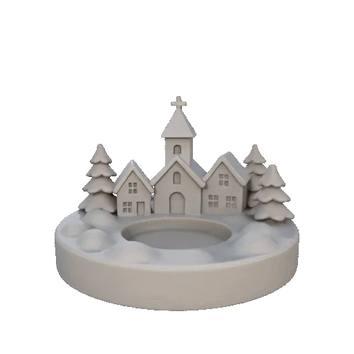 custom logo STL-embossed 3D sign designs_Christmas tealight