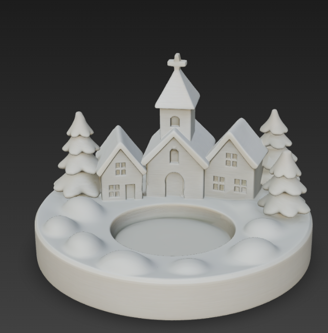 custom logo STL-embossed 3D sign designs_Christmas tealight
