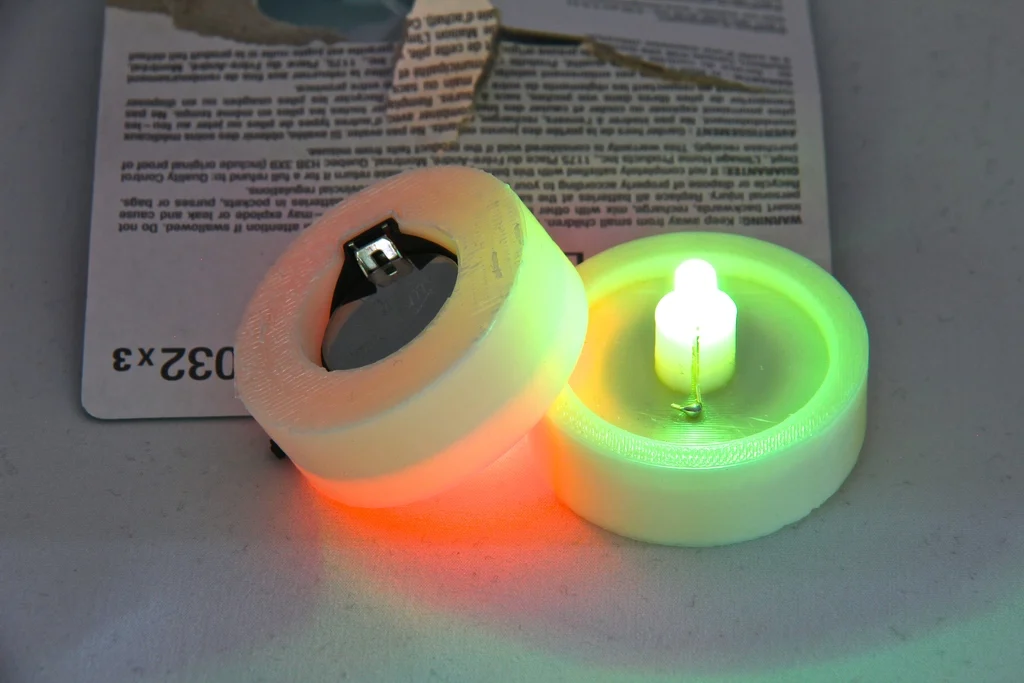 custom logo STL-embossed 3D sign designs_Parametric LED Tea Light