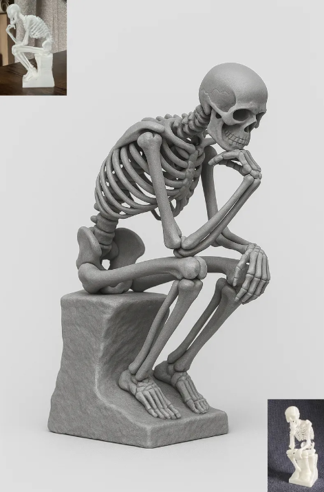 modular toy parts-interlocking 3D models_The Thinker Thought Too Long