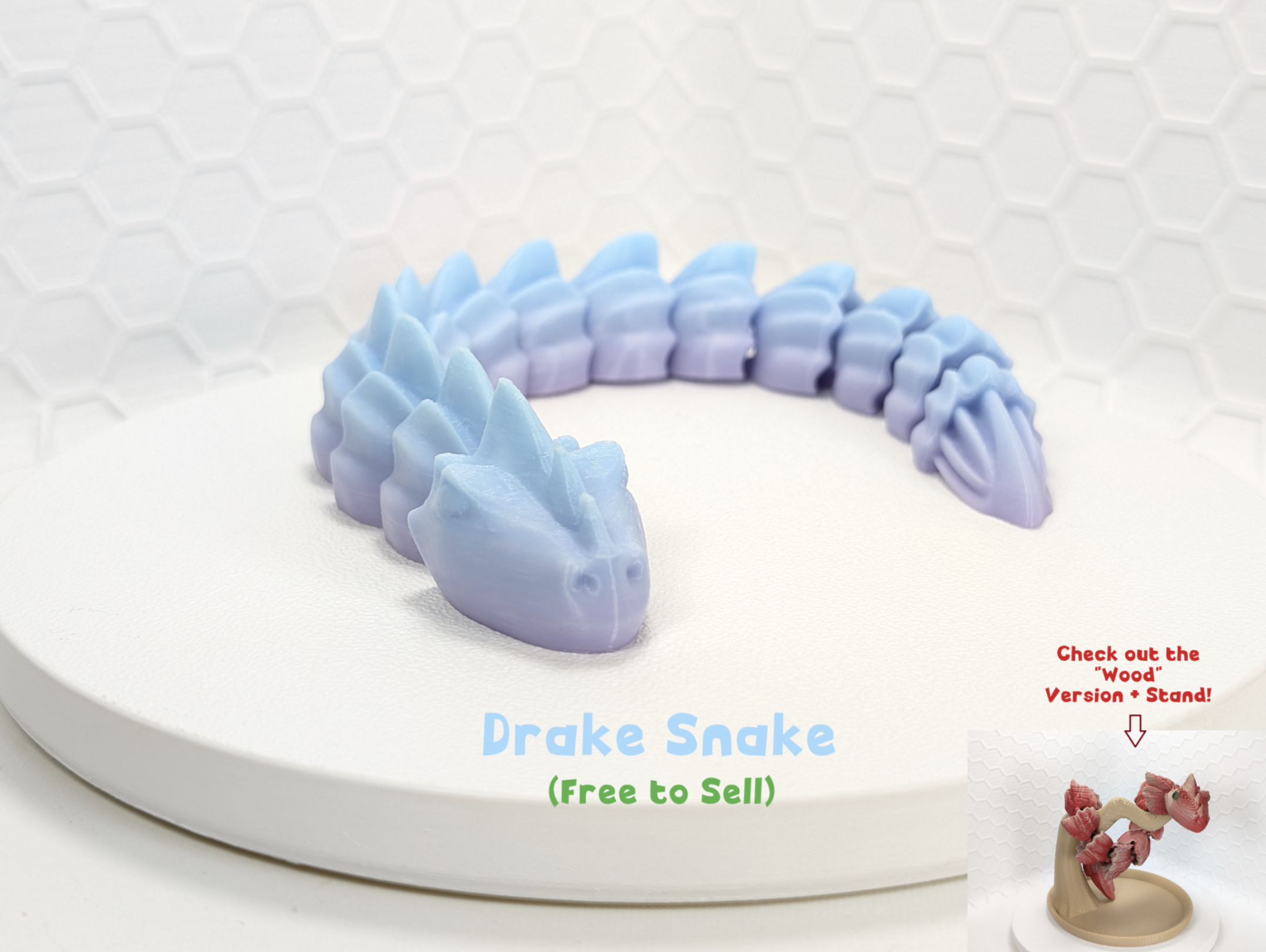 modular toy parts-interlocking 3D models_Basilisk Flexi