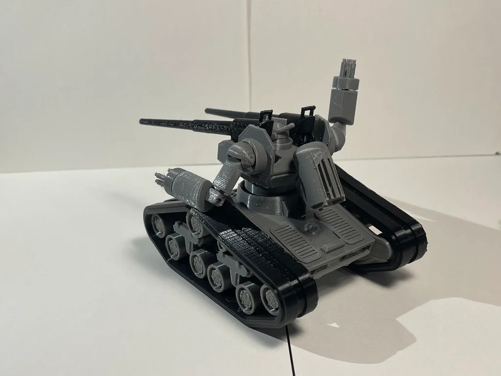 functional 3D components-engineering 3D print models_RX-75 Guntank Mechanical 3D Printed Mecha Tank