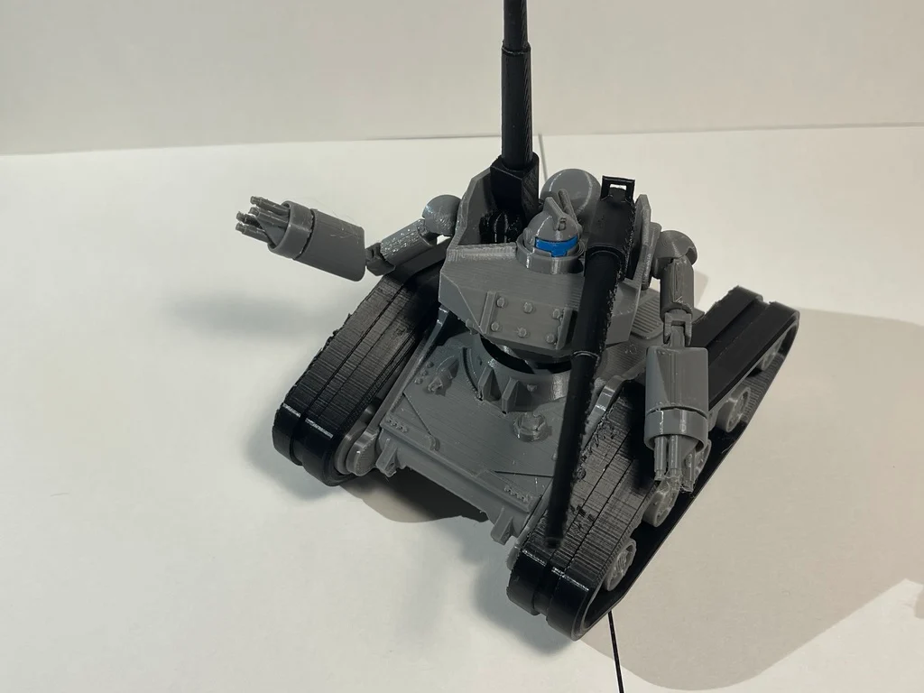 functional 3D components-engineering 3D print models_RX-75 Guntank Mechanical 3D Printed Mecha Tank