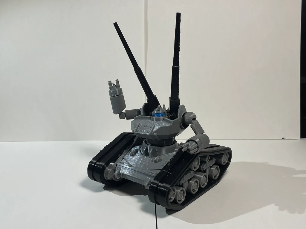 functional 3D components-engineering 3D print models_RX-75 Guntank Mechanical 3D Printed Mecha Tank