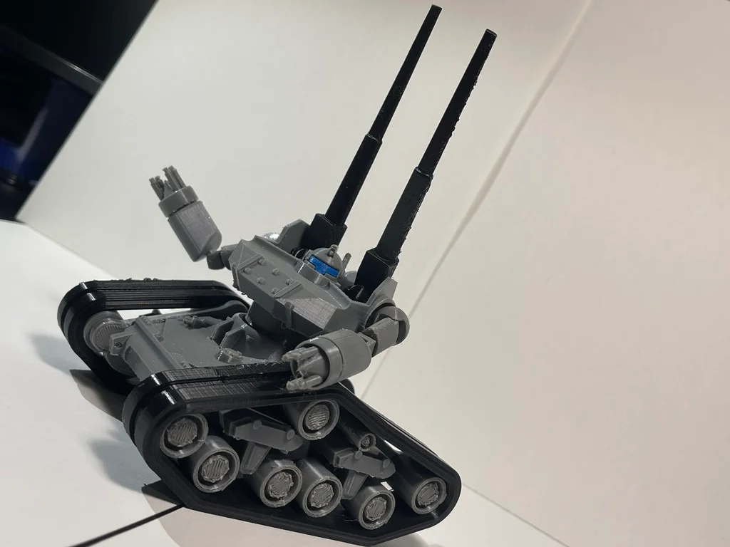functional 3D components-engineering 3D print models_RX-75 Guntank Mechanical 3D Printed Mecha Tank