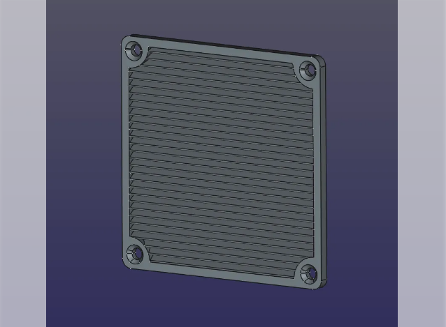 functional 3D components-engineering 3D print models_Fan Grid Blind (120mm)