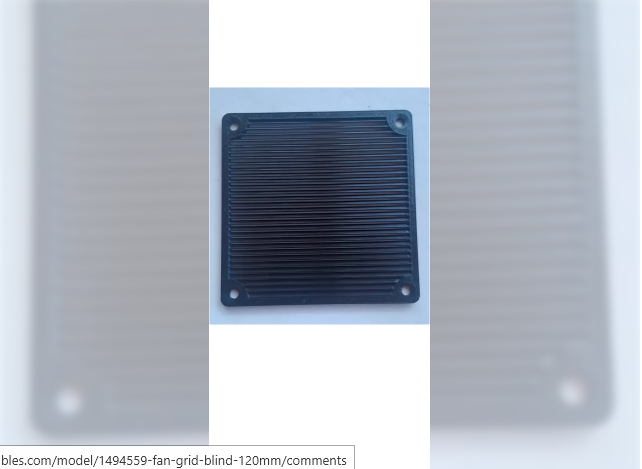 functional 3D components-engineering 3D print models_Fan Grid Blind (120mm)