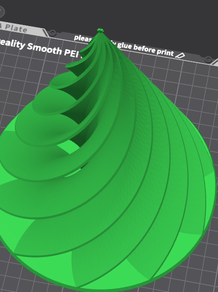 artistic statue STL-digital art figurines_Spiral Christmas Tree 3D Print Model