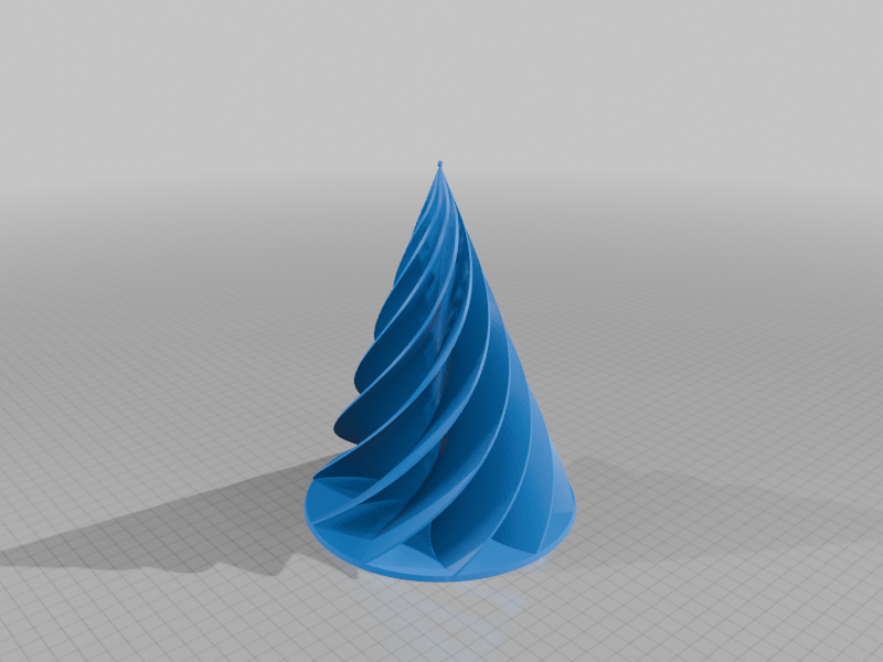 artistic statue STL-digital art figurines_Spiral Christmas Tree 3D Print Model