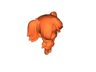 superhero STL files-collectible 3D figurines_Cute Chibi Anime Girl Figure - Fully Posable