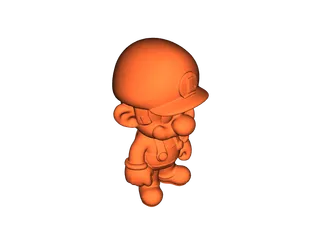 superhero STL files-collectible 3D figurines_Luigi Funko Pop Style Figure - Mario Icon