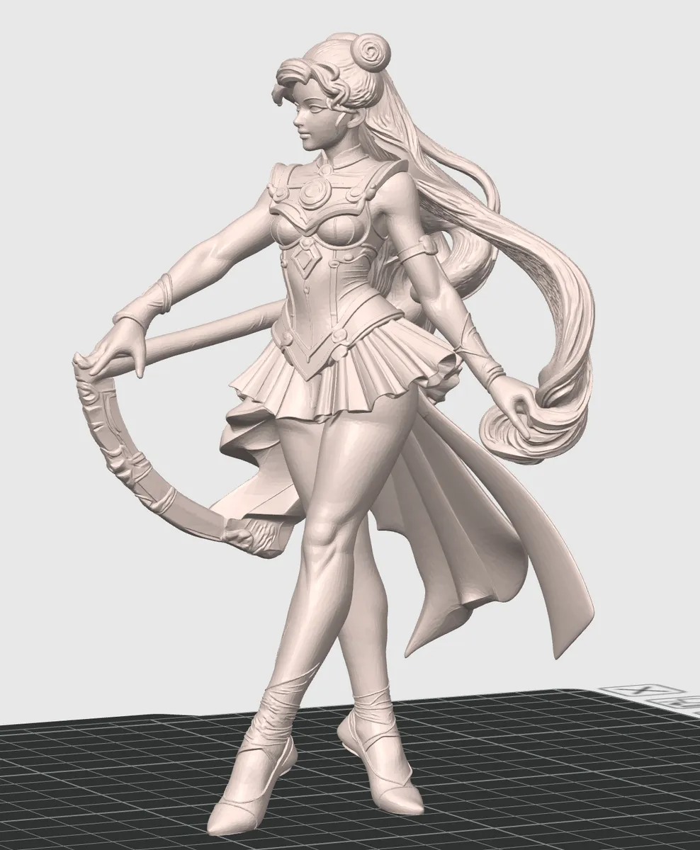 artistic statue STL-digital art figurines_Sailormoon