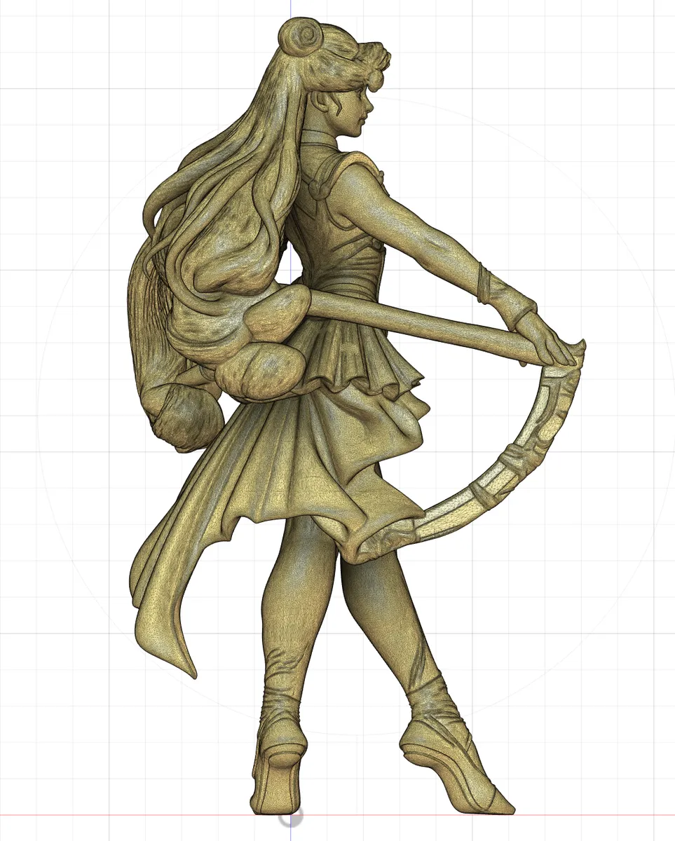 artistic statue STL-digital art figurines_Sailormoon