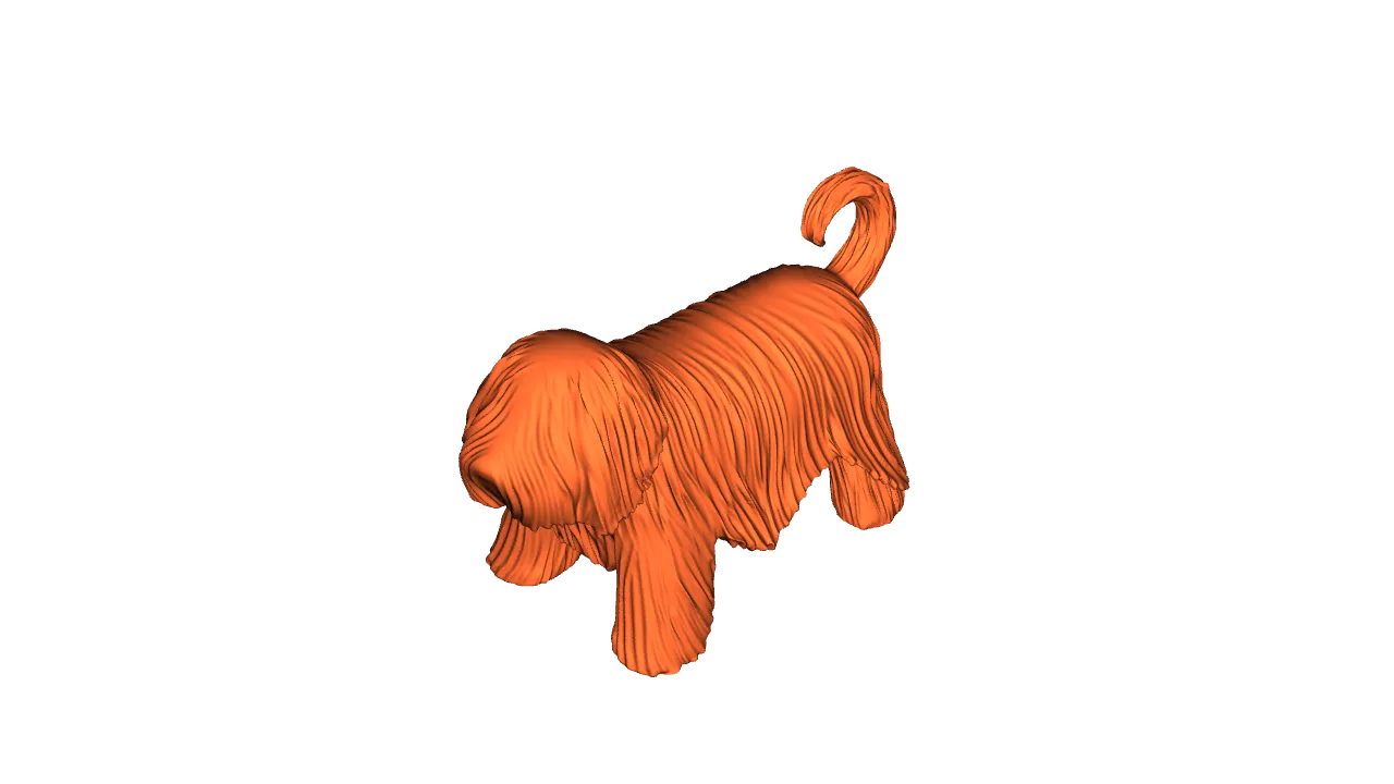 artistic statue STL-digital art figurines_Komondor Dog