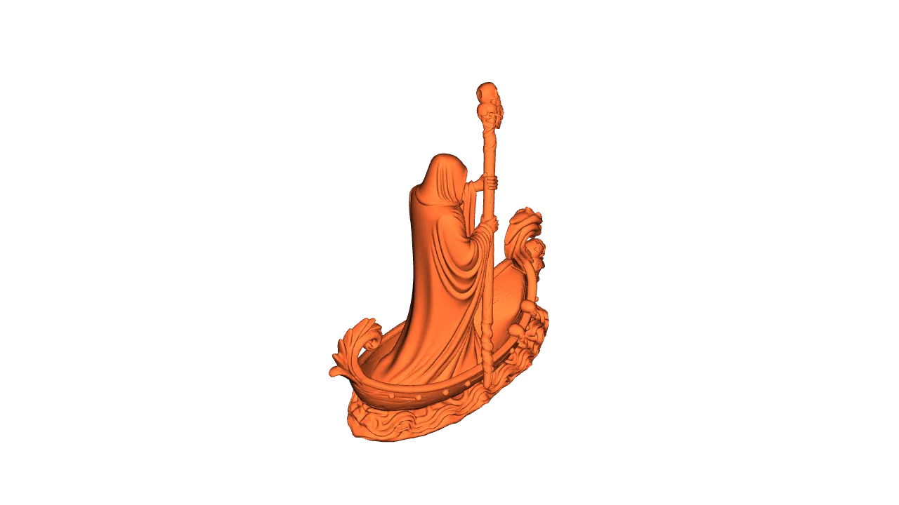 artistic statue STL-digital art figurines_Death Arrived — Gothic Boat