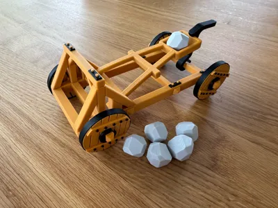 modular toy parts-interlocking 3D models_medieval catapult