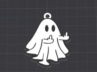 everyday 3D models-desktop gadget STL_Ghost Keychain