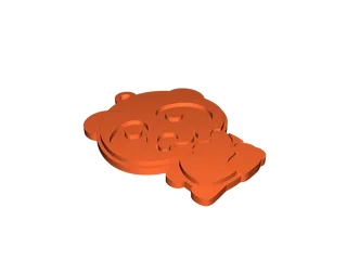 everyday 3D models-desktop gadget STL_Panda Keychain