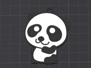 everyday 3D models-desktop gadget STL_Panda Keychain