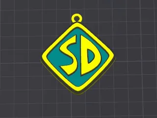 smartphone stand STL-tablet holder 3D model_Scooby doo tag keychain