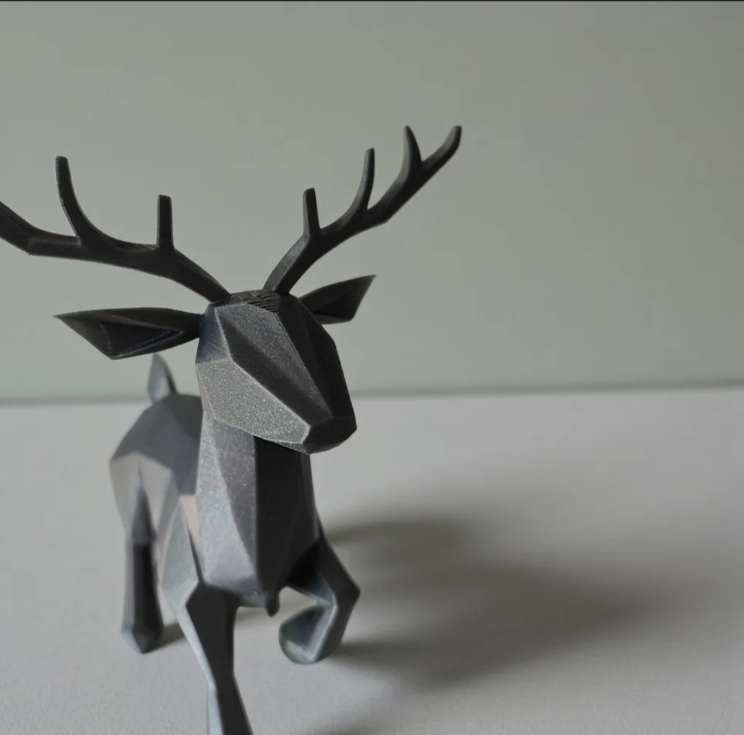 artistic statue STL-digital art figurines_Christmas reindeer 