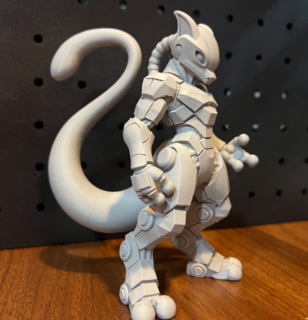 superhero STL files-collectible 3D figurines_Mewtwo - Pokemon Action Figure