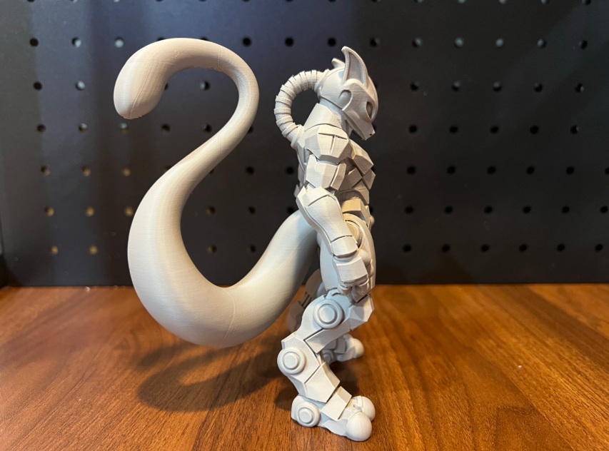 superhero STL files-collectible 3D figurines_Mewtwo - Pokemon Action Figure