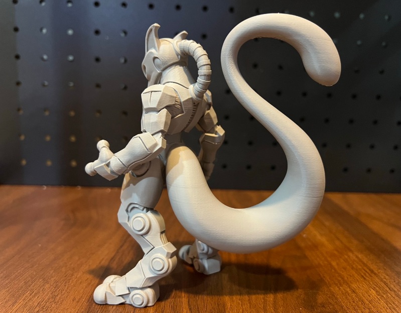 superhero STL files-collectible 3D figurines_Mewtwo - Pokemon Action Figure