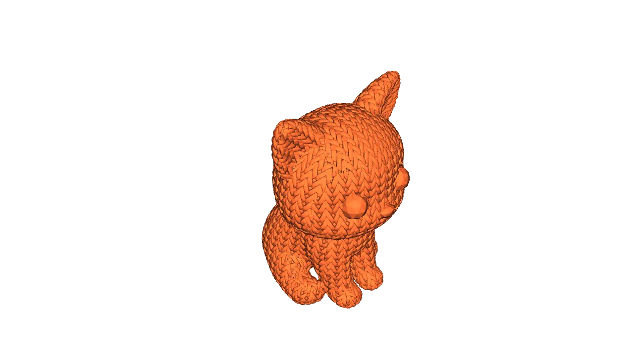 custom logo STL-embossed 3D sign designs_Knitted Cat