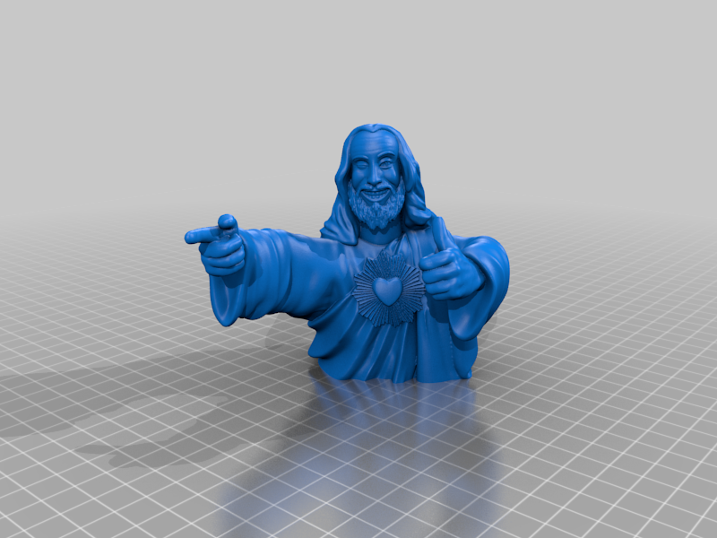 superhero STL files-collectible 3D figurines_Buddy christ