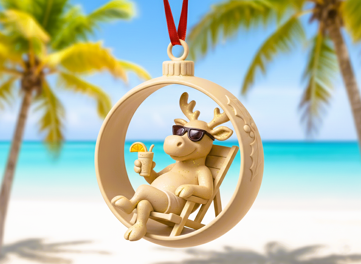 superhero STL files-collectible 3D figurines_A cool moose for a Christmas tree