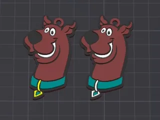 everyday 3D models-desktop gadget STL_Scooby doo keychain