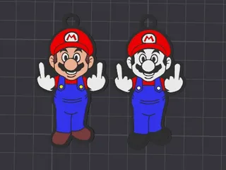 everyday 3D models-desktop gadget STL_Mario keychain / necklace charm