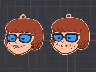 smartphone stand STL-tablet holder 3D model_Character velma (scooby doo)