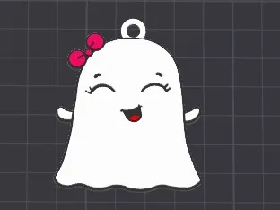 everyday 3D models-desktop gadget STL_Ghost keychain