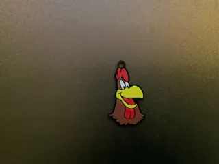 smartphone stand STL-tablet holder 3D model_Character foghorn leghorn keychain