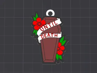 everyday 3D models-desktop gadget STL_Halloween coffin keychain