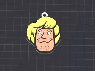 everyday 3D models-desktop gadget STL_Character shaggy keychain